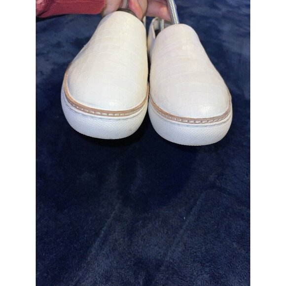 JOHNSTON & MURPHY Callie Slip On Sneaker White Croc Embossed Leather Women 7M - Picture 9 of 13